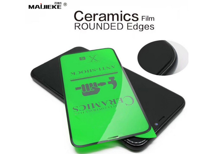 Керамічне гнучке захисне скло для iPhone 6 Plus / 6S Plus біле, твердість 9H, олеофобне покриття