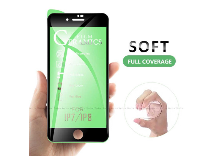 Керамічне гнучке захисне скло для iPhone 6 / 6S біле, твердість 9H, олеофобне покриття