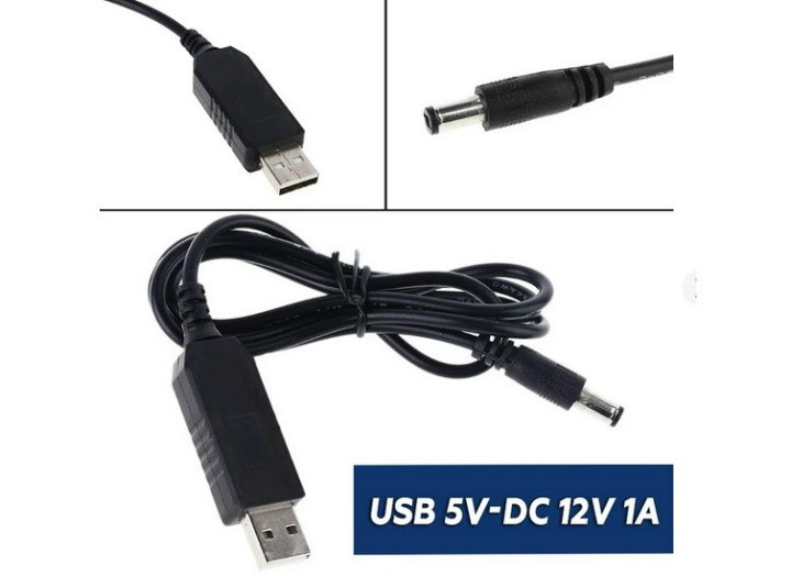 USB адаптер 5V→12V для роутера | живлення від павербанка (штекер 5.5×2.1мм)