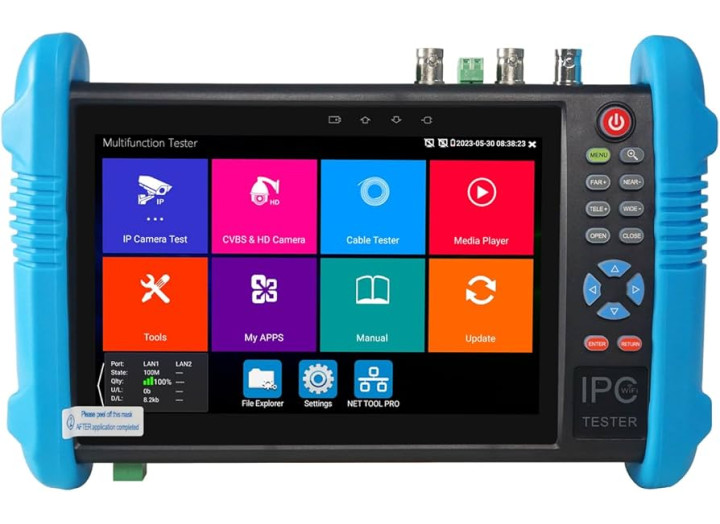 Монітор тестер відеоспостереження IPC-9800CADH PRO 8MP IP CVI TVI AHD 8MP POE 12В, Wi-Fi, 7-дюймовий екран IPS