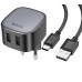 Мережевий зарядний пристрій QC 3.0 Hoco CS34A 10.5W / 2.1A 2xUSB + кабель Type-C Black QC 3.0 