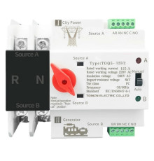 Автоматичний перемикач введення резерву 125\2P  220В змінного струму АВР, 1 фаза + нуль