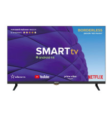  Безрамковий 42-дюймовий  Смарт-телевізор  Satelit 42F8001ST Full HD Smart Android 14 Wi-Fi Frameless Black