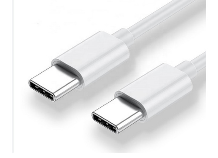 Кабель USB кабель  Type-C to Type-C  20см білий