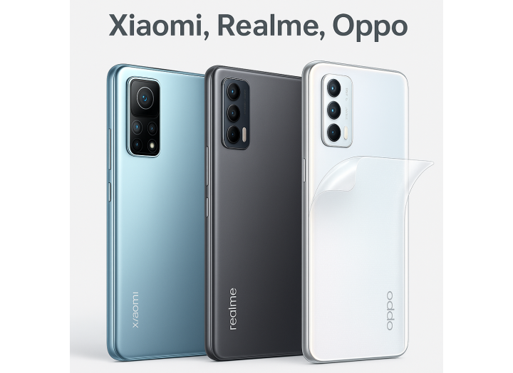 Броньована гідрогелева плівка на задню кришку смартфона – Realme Броньована гідрогелева плівка на задню кришку смартфона – Realme