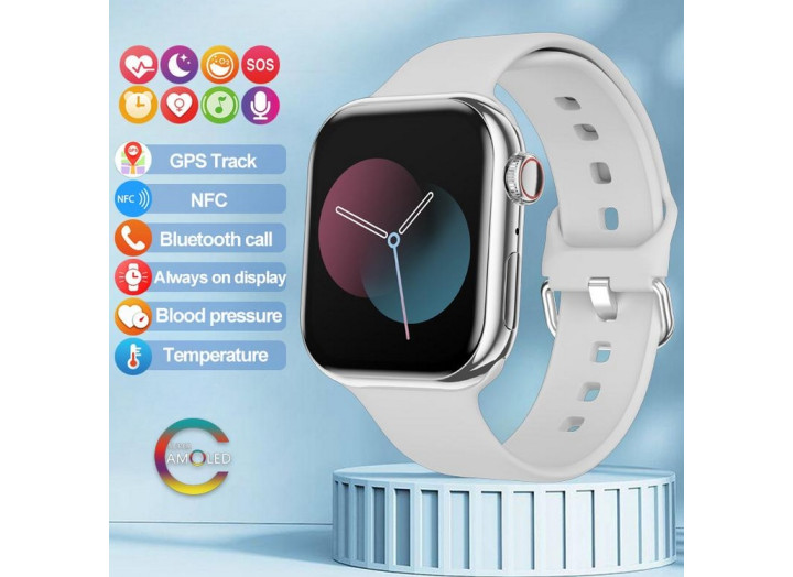 Smart Watch (Смарт-годинник) Series 9 з вимірюванням температури тіла, BT-викликом, NFC та Always-On дисплеєм — для Android та iOS