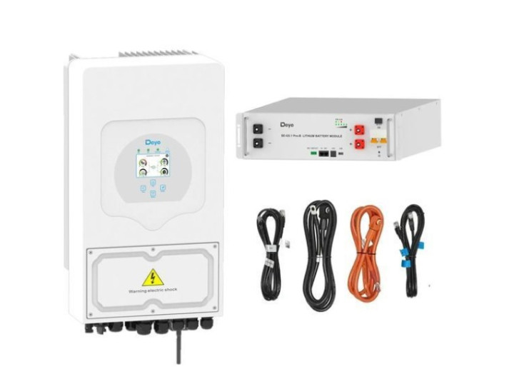Комплект резервного живлення Гібридний Deye (6 кВт, 1 фаза) + АКБ (5,12 кВт, 51,2 В, 100AH)
