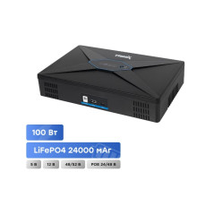 Джерело безперебійного живлення DC UPS Trinix TRX-MUPS-48100 Type-C (4*6000mAh LiFePo4) 5V/12V/24V/48V/52V/PoE, LiFePO4 4*6Ah