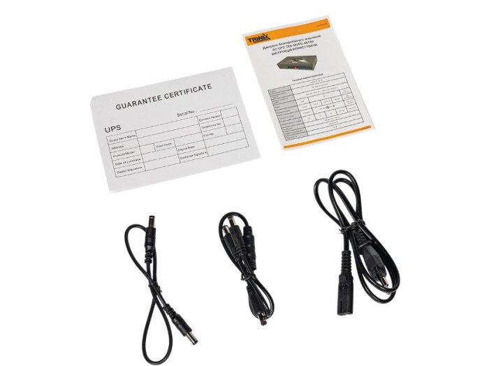 Джерело безперебійного живлення DC UPS Trinix TRX-MUPS-48100 Type-C (4*6000mAh LiFePo4) 5V/12V/24V/48V/52V/PoE, LiFePO4 4*6Ah