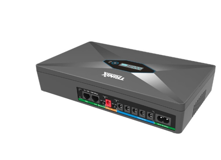 Джерело безперебійного живлення DC UPS Trinix TRX-MUPS-48100 Type-C (4*6000mAh LiFePo4) 5V/12V/24V/48V/52V/PoE, LiFePO4 4*6Ah