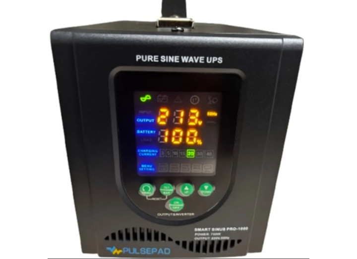 Комплект резервного живлення Pulsepad SMART SINUS PRO 1000 + LiFePO₄ АКБ 12В 100Ah 