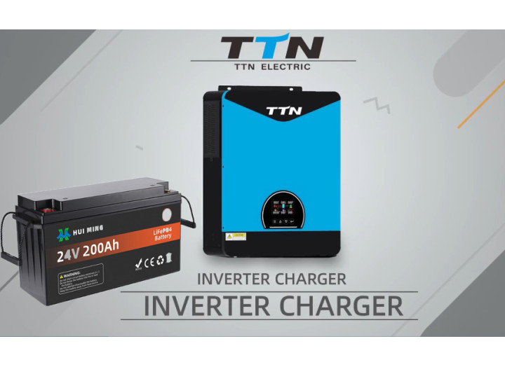 Комплект резервного живлення 4.2 кВт TTN TECO / 24 В з LiFePO4 акумулятором 200 А·год (гібридний інвертор, MPPT, чиста синусоїда)
