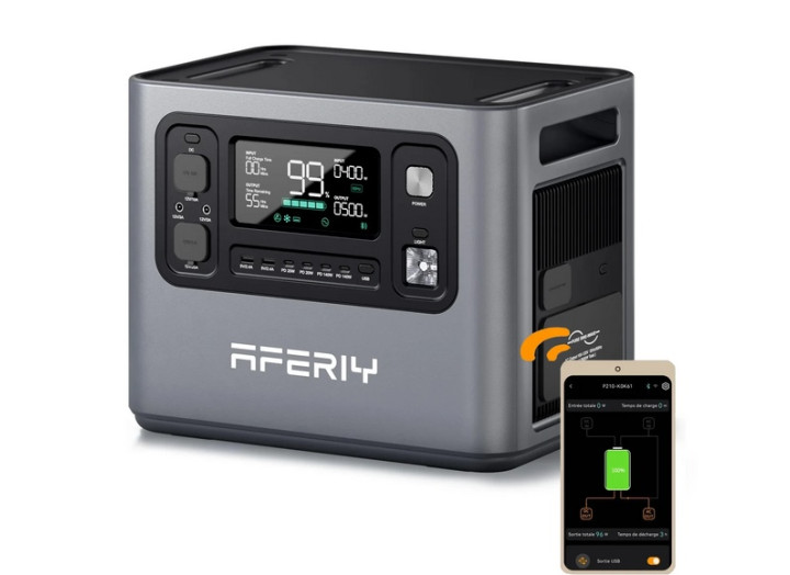 Зарядна станція Aferiy AF-P210, 2400 Вт, 2048 Вт/год (електростанція для дому, UPS, ДБЖ) EU