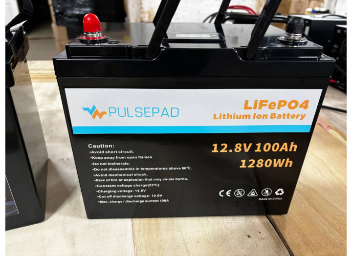 Акумулятор LiFePO4 12.8В 100А·год з BMS100
