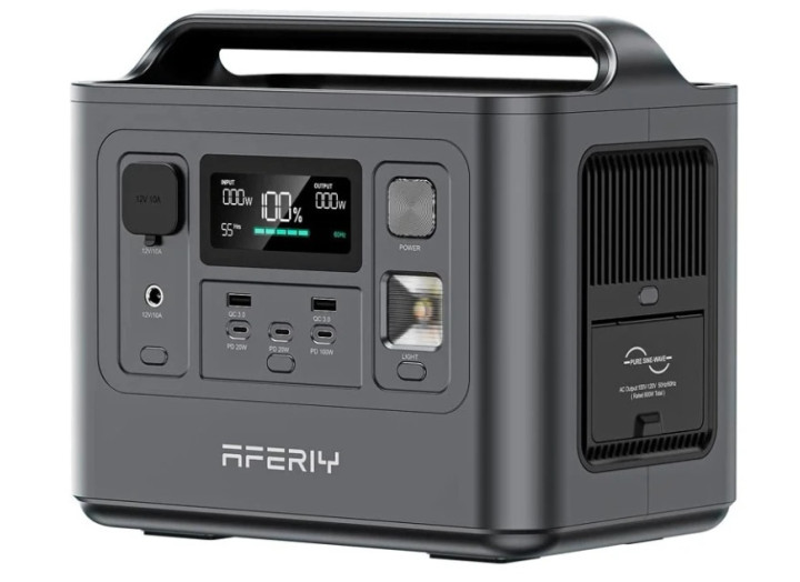 Зарядна станція Aferiy AF-P010, 800 Вт, 512 Вт*год (електростанція для дому, UPS, ДЖБ) EU