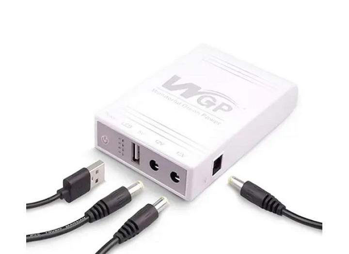 Mini UPS ДБЖ для роутера, повербанк MINI DC UPS WGP 5V-9V-12V, 10400mAh