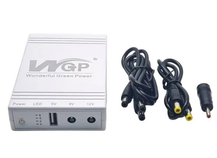 Mini UPS ДБЖ для роутера, повербанк MINI DC UPS WGP 5V-9V-12V, 10400mAh