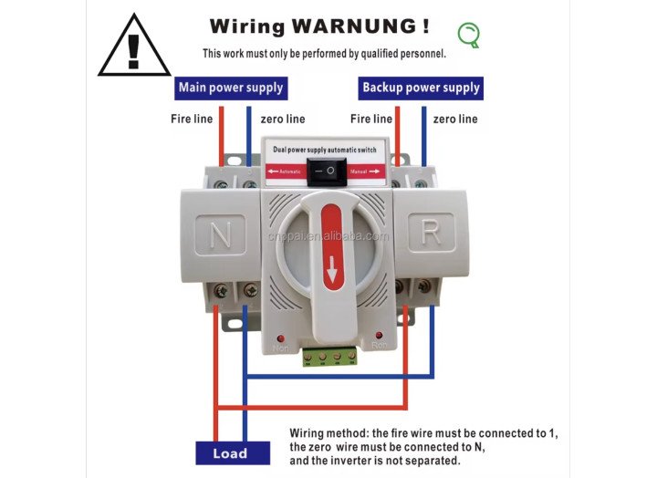 Автомат введення резерву 2P 63А, АВР AVR, автоматичний рубильник, перемикач фаз