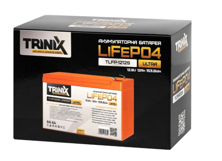 Акумуляторна батарея літій-залізо-фосфатна 12.8В 12А*год Trinix TLFP-1212S Ultra LiFePO4 (Orange)