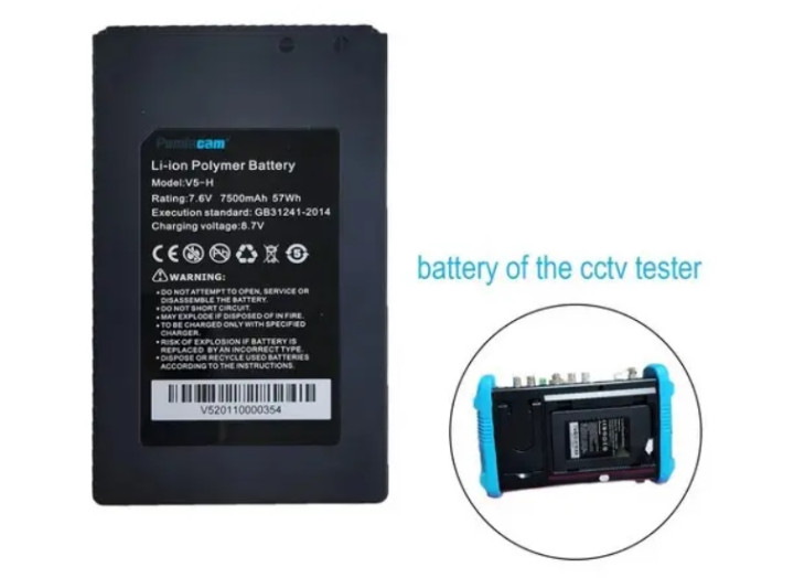 Оригінальний акумулятор для тестера відеоспостереження IPC-9800 — 7.6V, 7800mAh Li-ion, високої ємності