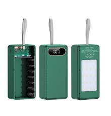 Повербанк 63 000 мА·год | 22,5 Вт (USB / Type-C / DC) з вибором напруги 5В / 9В / 12В