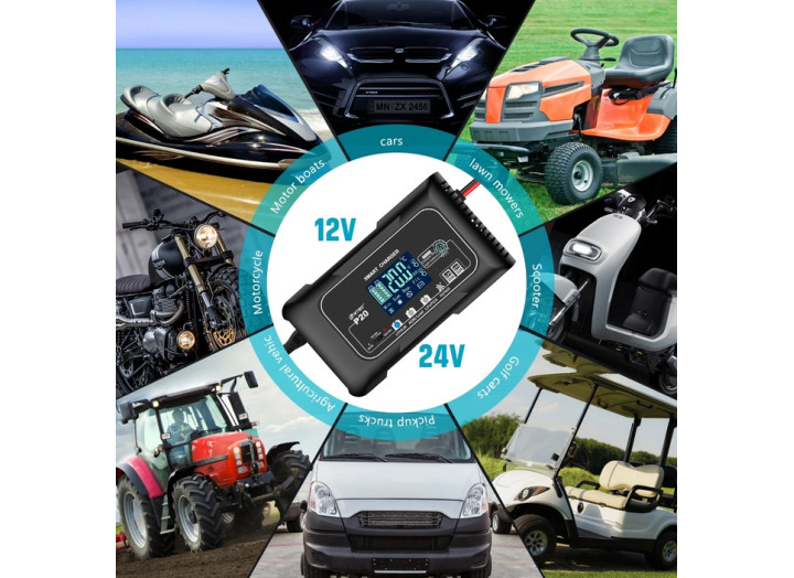 Інтелектуальний зарядний пристрій HTRC P20 12V/24V 20A (LiFePO4, AGM, GEL)