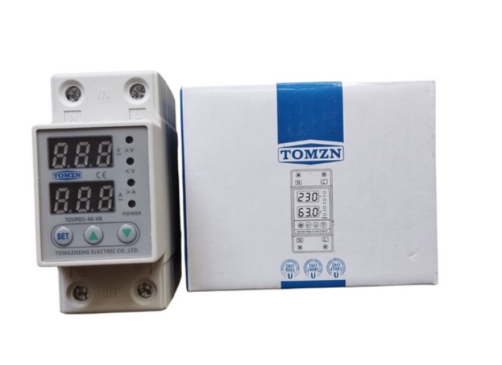 Електронне реле напруги TOMZN TOVPD1-40-VA із захистом по струму та потужності 40А