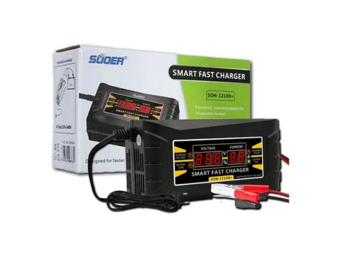 Зарядний пристрій SON 1210D+ для акумуляторів AGM/ GEL/ LifePo4 12В / 10A (30-100Ah)