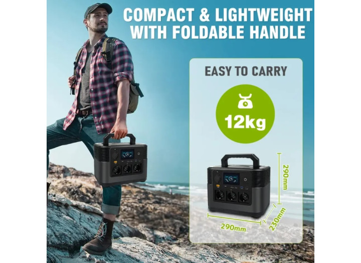 Портативна електростанція LVYUAN 1008 Вт·год / 1200 Вт — зарядна станція, автономне живлення