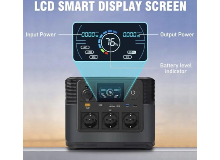 Портативна електростанція LVYUAN 1008 Вт·год / 1200 Вт — зарядна станція, автономне живлення