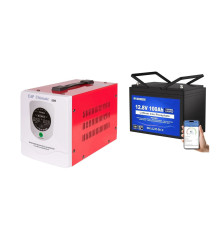 Готовий комплект безперебійного живлення з правильною синусоїдою 500W + LiFePO4 акумулятор 100Ah