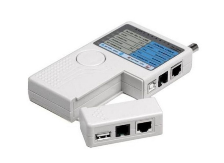 Тестер мережевий RJ-45, RJ-12, USB та BNC