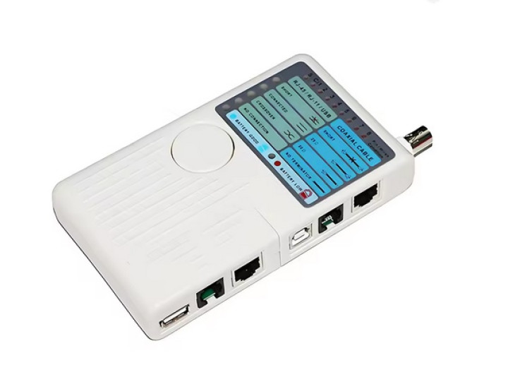 Тестер мережевий RJ-45, RJ-12, USB та BNC