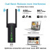 Бездротовий USB WiFi адаптер 650Mb дводіапазонний 2,4 + 5 Ггц, USB 3.0, підтримка Windows, Mac OS, Linux
