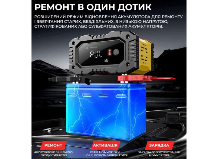 Зарядний пристрій для акумулятора FOXSUR (12V/10A-24V/5A) FPT-100 