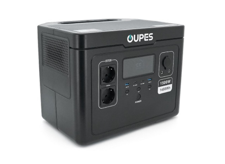 Портативний джерело живлення OUPES S015, LiFePO4, потужність 1500Вт, пікова 3600Вт, 1488Wh  швидка зарядка