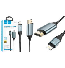 Перехідник HOCO UA15 Lightning-HDMI 2м сірий
