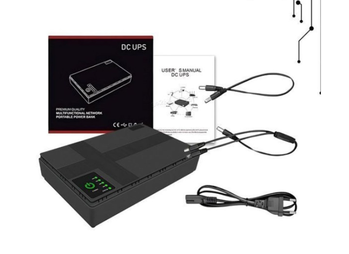 Джерело безперебійного живлення Mini UPS DC1018, 18Вт, 12000 мА·год, вихід 5V/9V/12V – для роутера, модему, комутатора