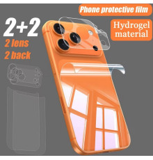 Гідрогелева плівка на корпус iPhone 17 Pro / 17 Pro Max + захист камери (2 шт) прозора.матова 