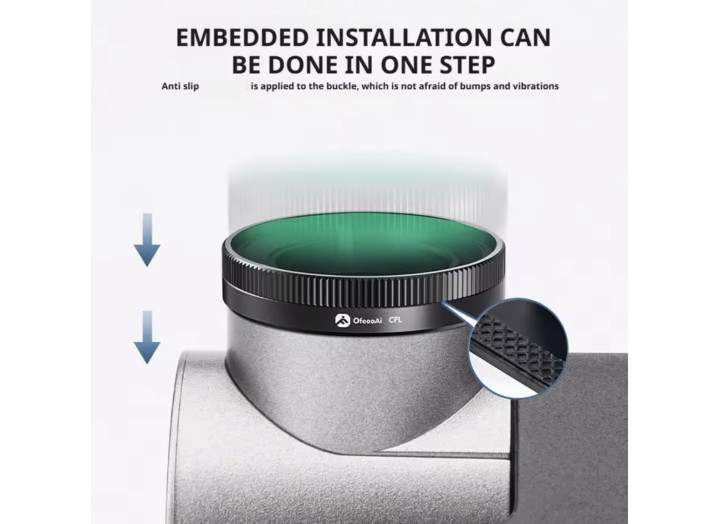 Поляризаційний CPL-фільтр зі скла A810 для відеореєстраторів Xiaomi 70mai Dash Cam