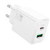 Зарядне мережеве  Hoco N71 Nuevo PD30W+QC3.0 (1USB-A/1C) Black\White