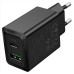 Зарядне мережеве  Hoco N71 Nuevo PD30W+QC3.0 (1USB-A/1C) Black\White
