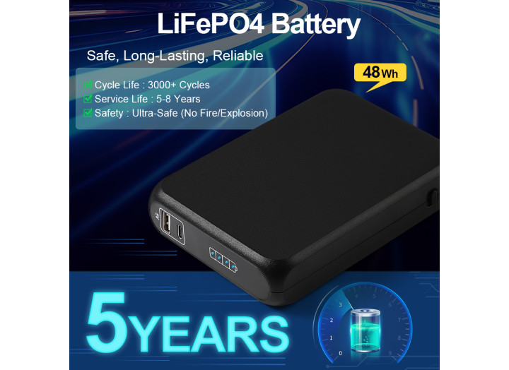 SMART MINI UPS MU-200-48V LiFePO4 48Wh, ДБЖ для роутера, ONU, PoE 24V/48V, 30W