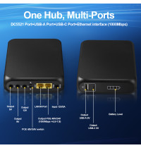 SMART MINI UPS MU-200-48V LiFePO4 48Wh, ДБЖ для роутера, ONU, PoE 24V/48V, 30W