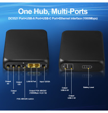 SMART MINI UPS MU-200-48V LiFePO4 48Wh, ДБЖ для роутера, ONU, PoE 24V/48V, 30W