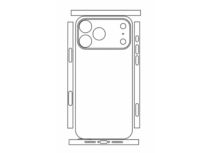 Вінілова захисна наклейка (Skin) для iPhone 17 Pro Max бордовий