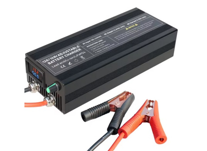 Потужний зарядний  для LiFePO4 акумуляторів 14,6V 50\12V з регулюванням струму та напруги з цифровим дисплеєм (4S LFP)
