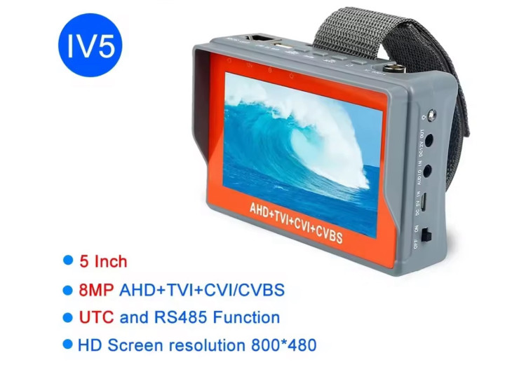 Монітор тестер Pomiacam відеоспостереження CVBS+AHD(8MP)+TVI(8MP)+CVI(8MP) всі види камер для налаштування відеокамер IV5 Монітор тестер Pomiacam відеоспостереження CVBS+AHD(8MP)+TVI(8MP)+CVI(8MP) всі види камер для налаштування відеокамер IV5