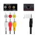 Кабель мультимедійний Jack TRRS 3.5 mm тато/3RCA 0,5 m Кабель AV-RCA