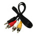 Кабель мультимедійний Jack TRRS 3.5 mm тато/3RCA 0,5 m Кабель AV-RCA